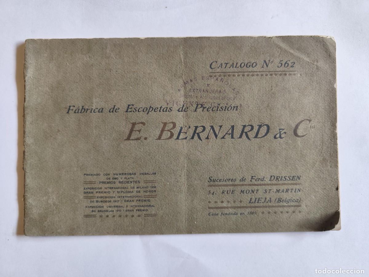 Coleccionismo de Revistas y Peri&oacute;dicos: CATALOGO ESCOPETAS E. BERNARD Y CIA. SUCESORES DE FERD DRISSEN, LIEJA, BELGICA, CU&Ntilde;OS TIENDAS ESPA&Ntilde;A