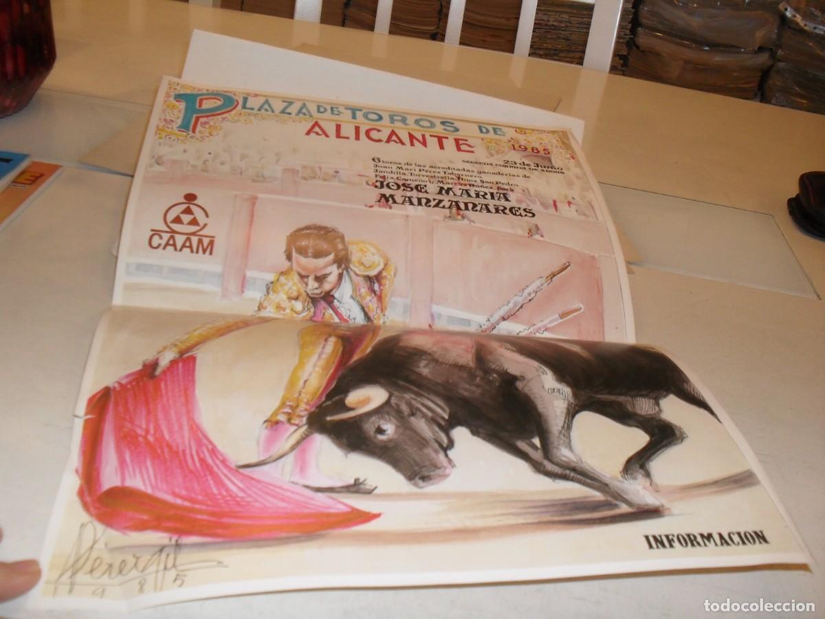 Coleccionismo de Revistas y Peri&oacute;dicos: CARTEL TAURINO,PLAZA TOROS DE ALICANTE,23 JUNIO 1985,CON J.M&ordf;MANZANARES,EDITA INFORMACION,