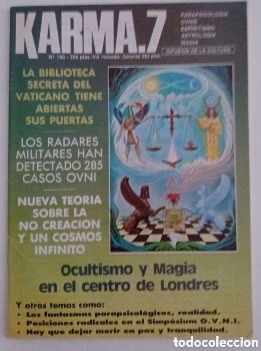 Coleccionismo de Revistas y Peri&oacute;dicos: REVISTA KARMA 7. N&Uacute;MERO 190 (1988)