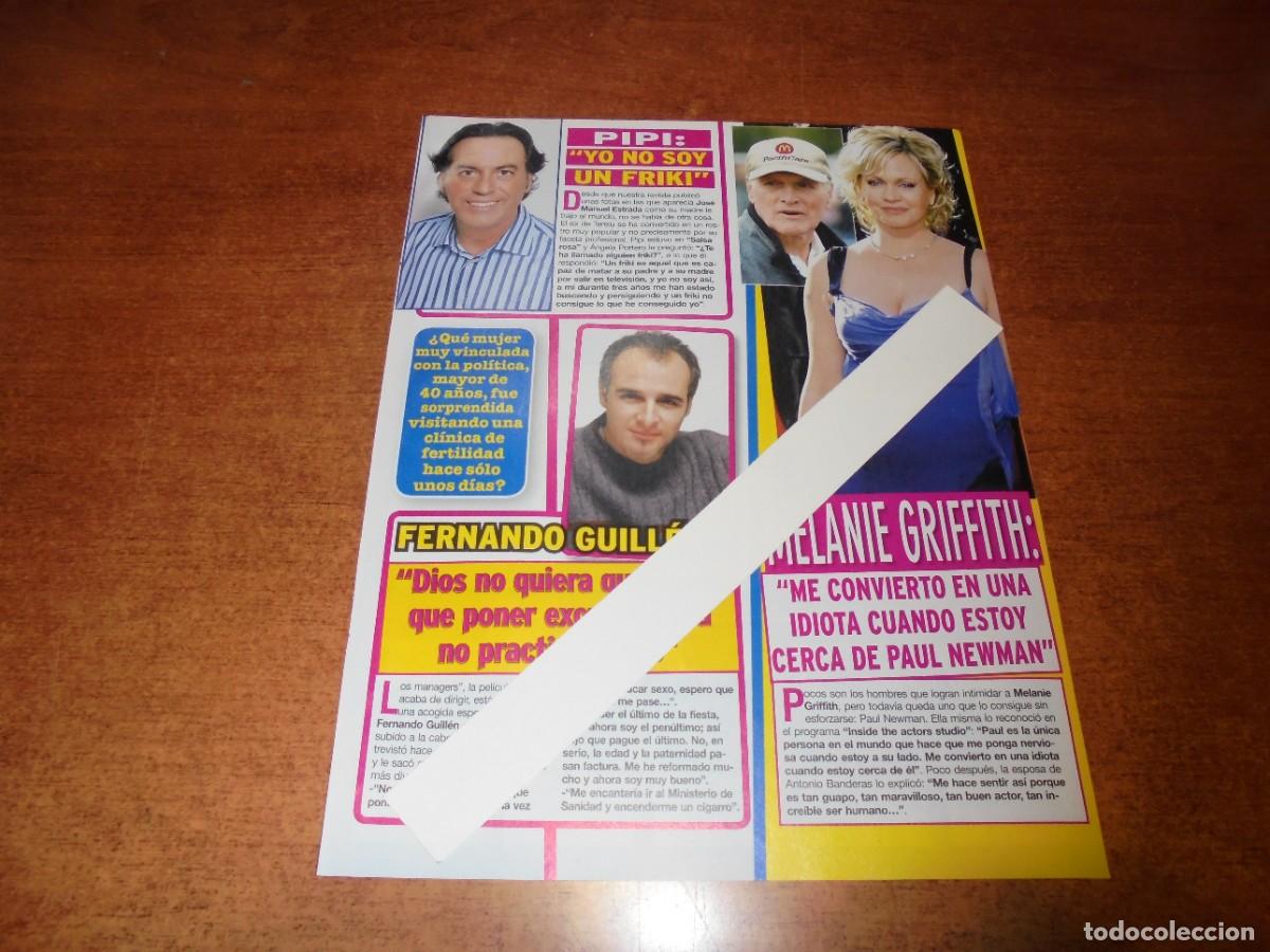 Coleccionismo de Revistas y Peri&oacute;dicos: CLIPPING 2006: PIPI ESTRADA.- FERNANDO GUILL&Eacute;N. MELANIE GRIFFITH, PAUL NEWMAN.