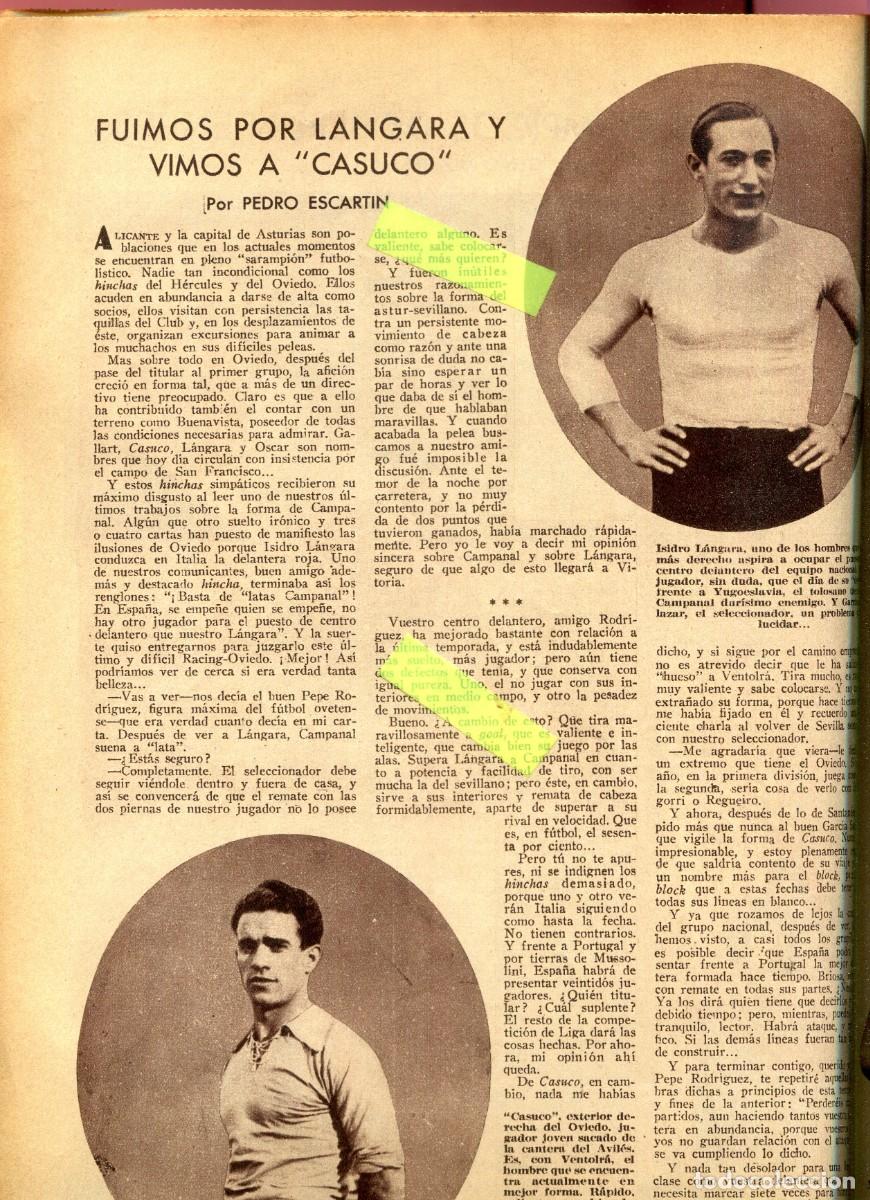 Coleccionismo de Revistas y Peri&oacute;dicos: REVISTA A&Ntilde;O 1933 BOXEO CASUCO ISIDRO LANGARA GAZTA&Ntilde;AGA GIRONES OSASUNA CELTA DE VIGO CORU&Ntilde;A IRUN