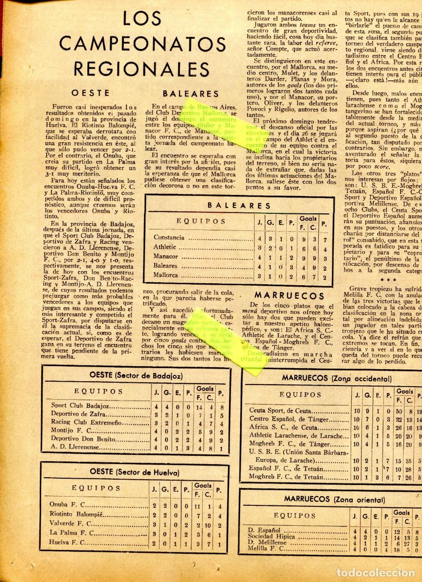 Collezionismo di Riviste e Giornali: REVISTA A&Ntilde;O 1933 FUTBOL BADAJOZ ZAFRA MONTIJO DON BENITO LLERENENSE ONUBA RIOTINTO VALVERDE HUELVA