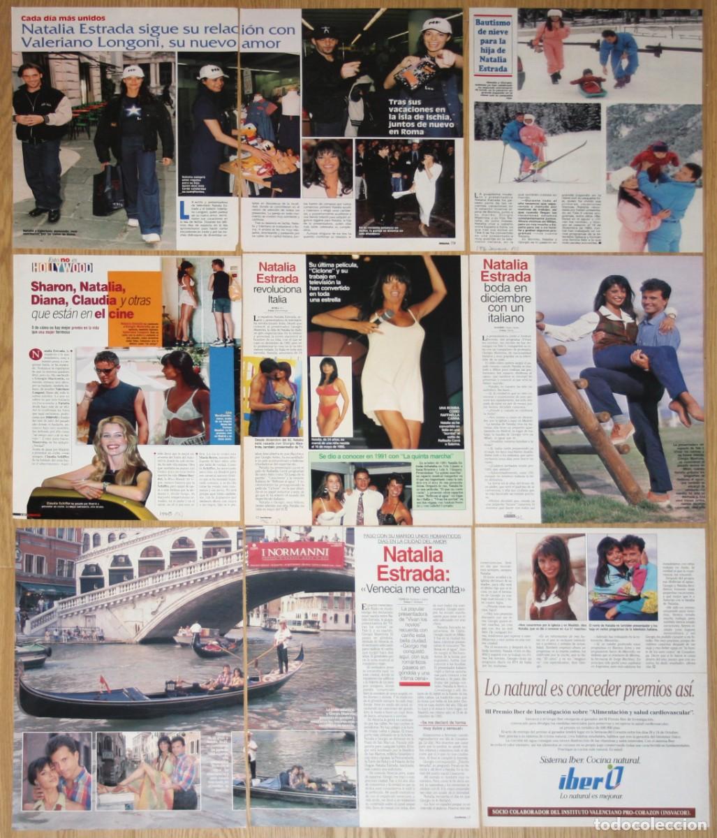 Coleccionismo de Revistas y Peri&oacute;dicos: NATALIA ESTRADA lote prensa 1990s fotos sexy spain actress magazine clippings tv recortes