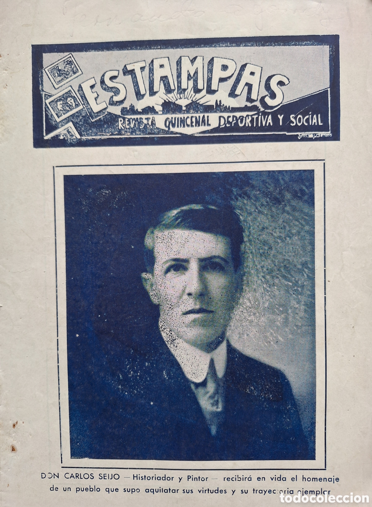 Coleccionismo de Revistas y Peri&oacute;dicos: ESTAMPAS REVISTA QUINCENAL DEPORTIVA Y SOCIAL DE SAN CARLOS No 1 DE 1955 SIN REGISTRO EN BIBLIOTECA