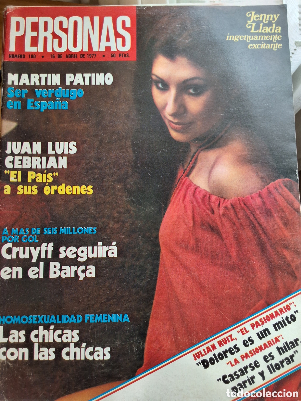 Coleccionismo de Revistas y Peri&oacute;dicos: Personas revista actualidad n&uacute;mero 180 (16-4-1977)