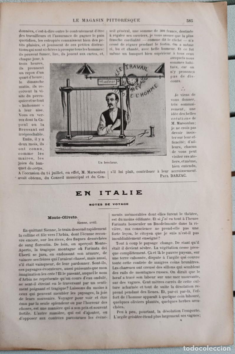 Coleccionismo de Revistas y Peri&oacute;dicos: EN ITALIE. NOTES DE VOYAGE. ANDR&Eacute; MAUREL. LE MAGAZIN PITTORESQUE. PARIS, 1900. ITALIA.