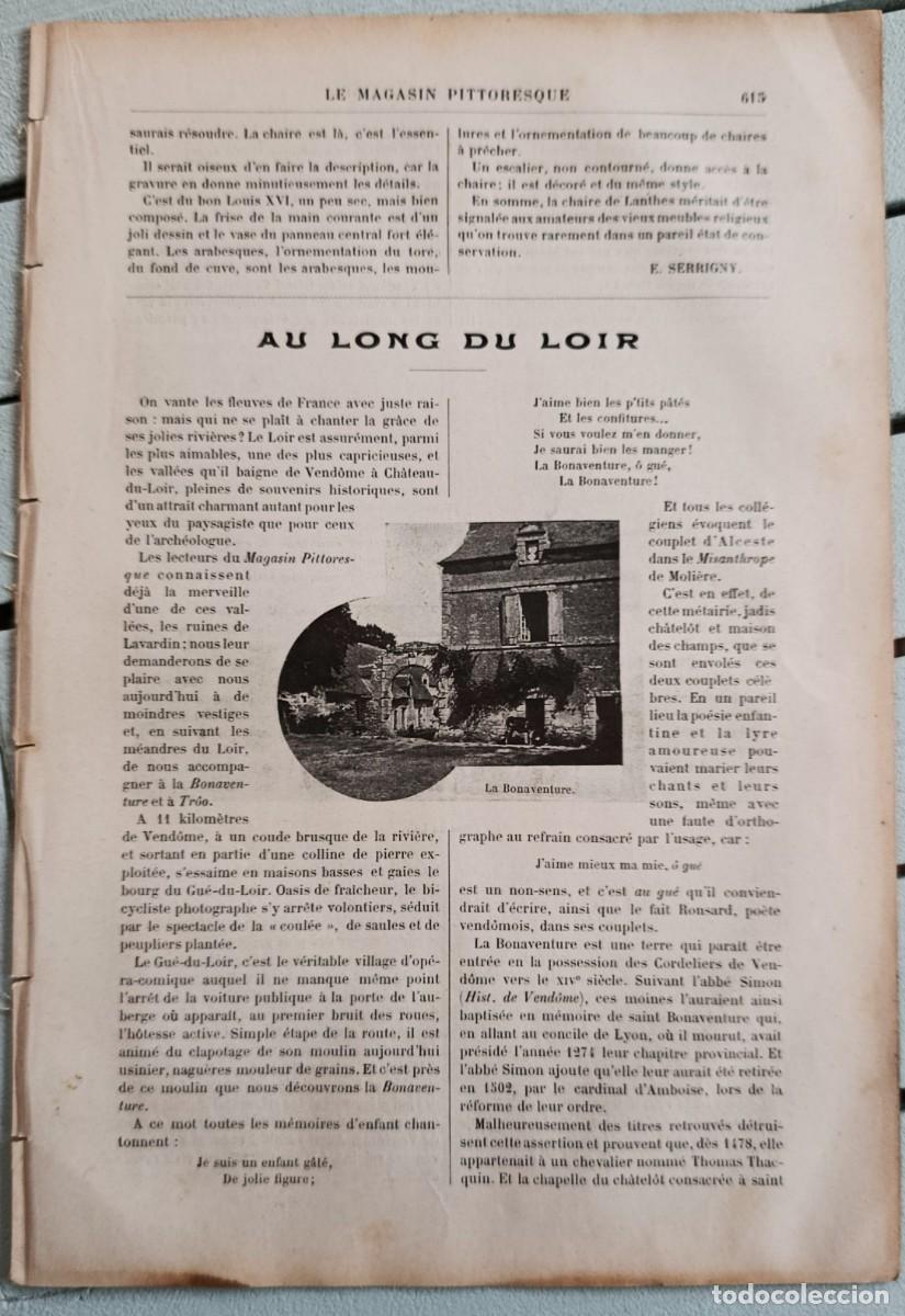 Coleccionismo de Revistas y Peri&oacute;dicos: AU LONG DU LOIR. GEORGES LOISEAU. LE MAGAZIN PITTORESQUE. PARIS, 1900. FRANCE.