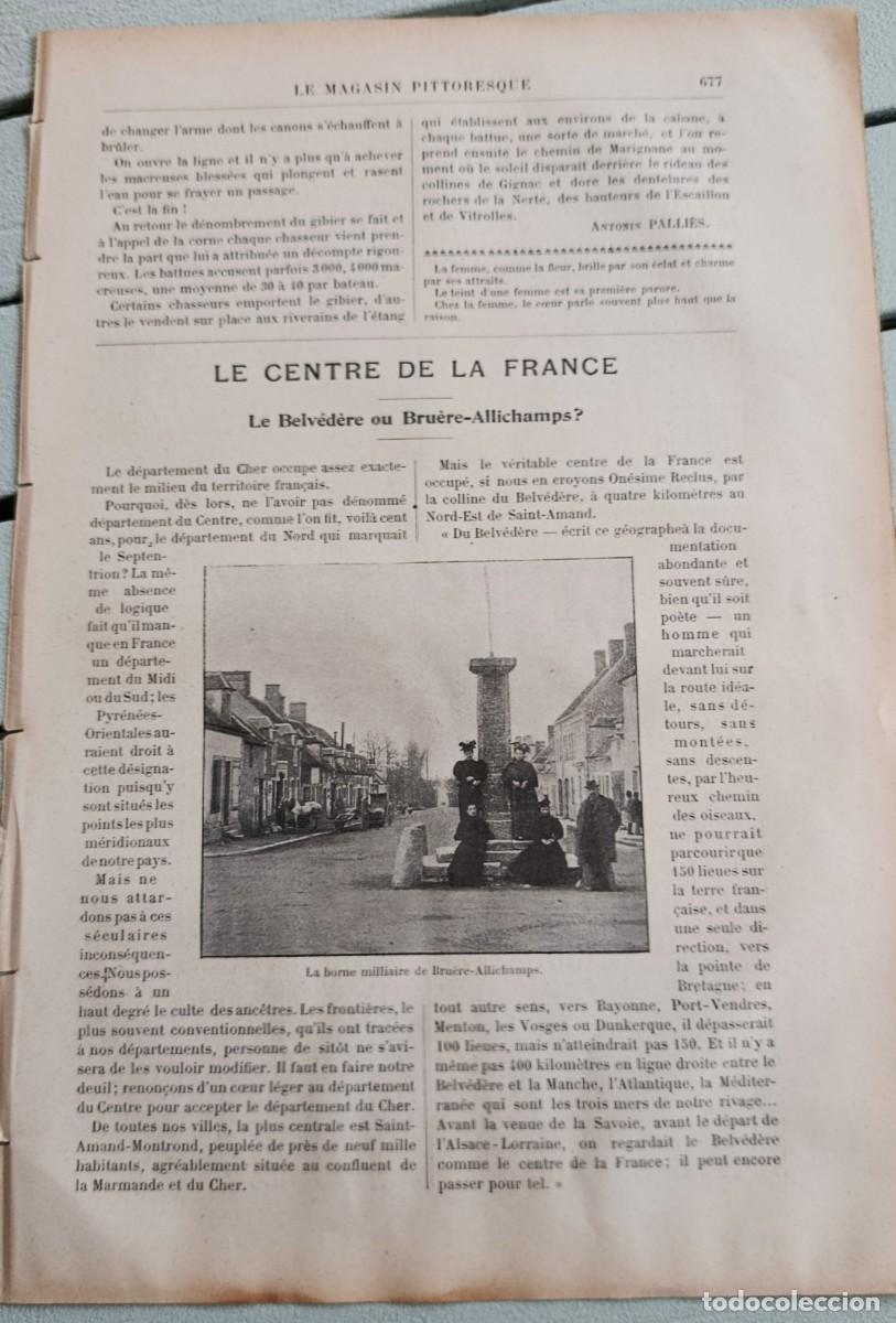 Coleccionismo de Revistas y Peri&oacute;dicos: LE CENTRE DE LA FRANCE. LE BELV&Eacute;D&Egrave;RE OU BRU&Egrave;RE-ALLICHAMPS? LE MAGAZIN PITTORESQUE. PARIS, 1900.