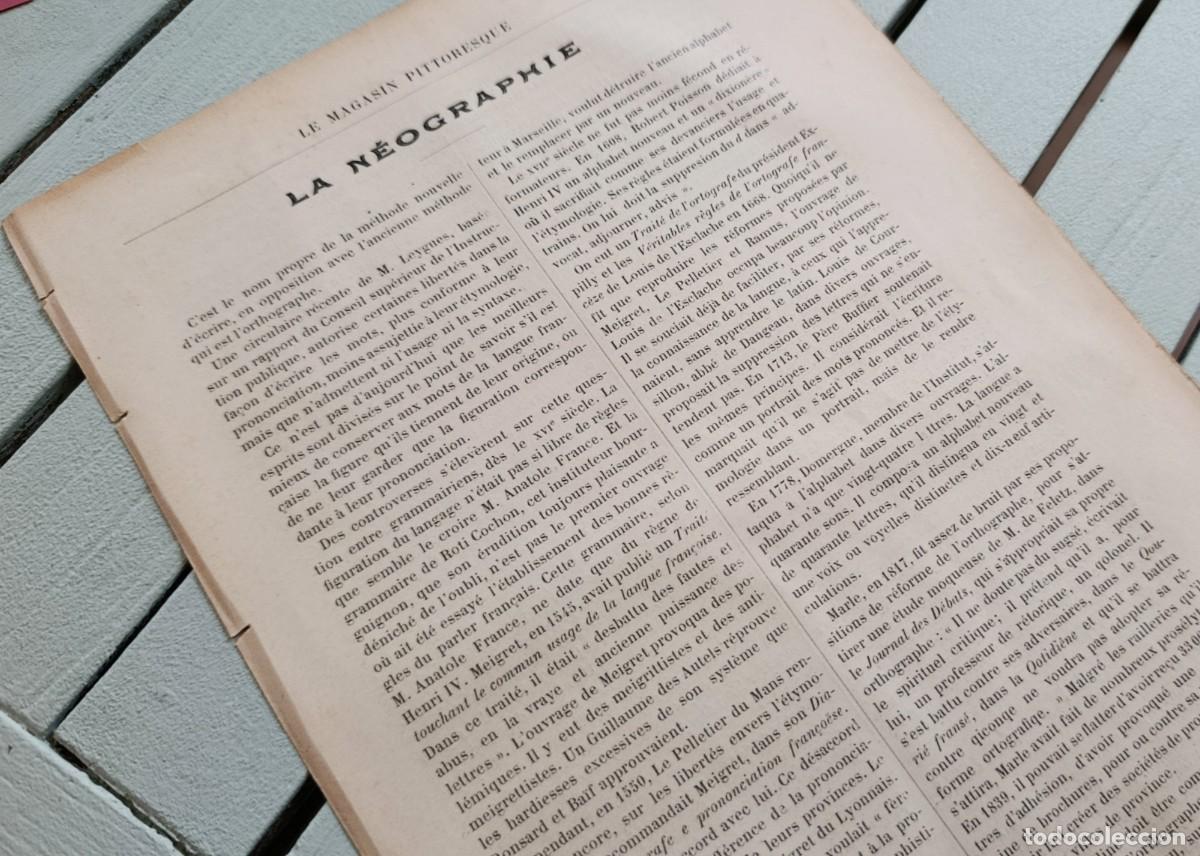 Coleccionismo de Revistas y Peri&oacute;dicos: LA N&Eacute;OGRAPHIE. F&Eacute;LICIEN PASCAL. LE MAGAZIN PITTORESQUE. PARIS, 1900. ORTOGRAF&Iacute;A.