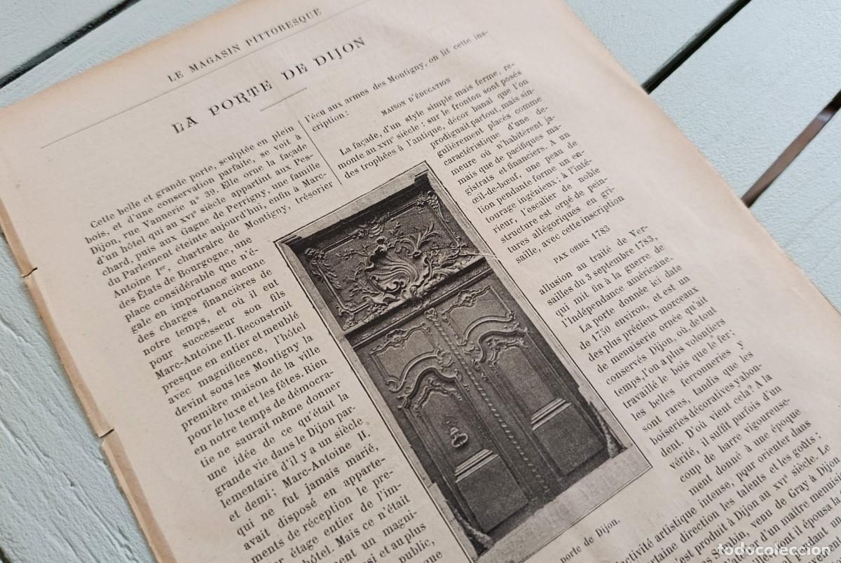 Colecionismo de Revistas e Jornais: LA PORTE DE DIJON. HENRY CHABEUF. LE MAGAZIN PITTORESQUE. PARIS, 1900.