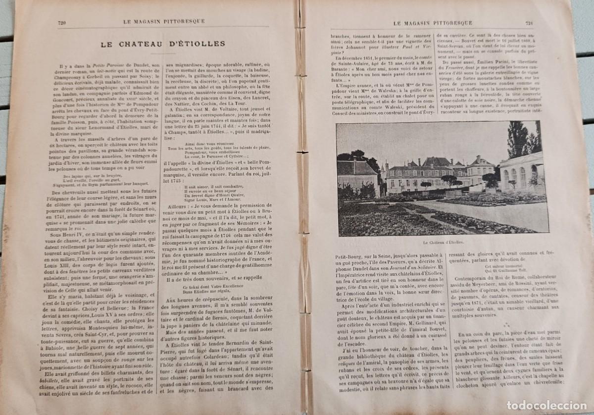 Colecionismo de Revistas e Jornais: LE CHATEAU D'&Eacute;TIOLLES. MAURICE GUILLEMOT.LE MAGAZIN PITTORESQUE. PARIS, 1900.
