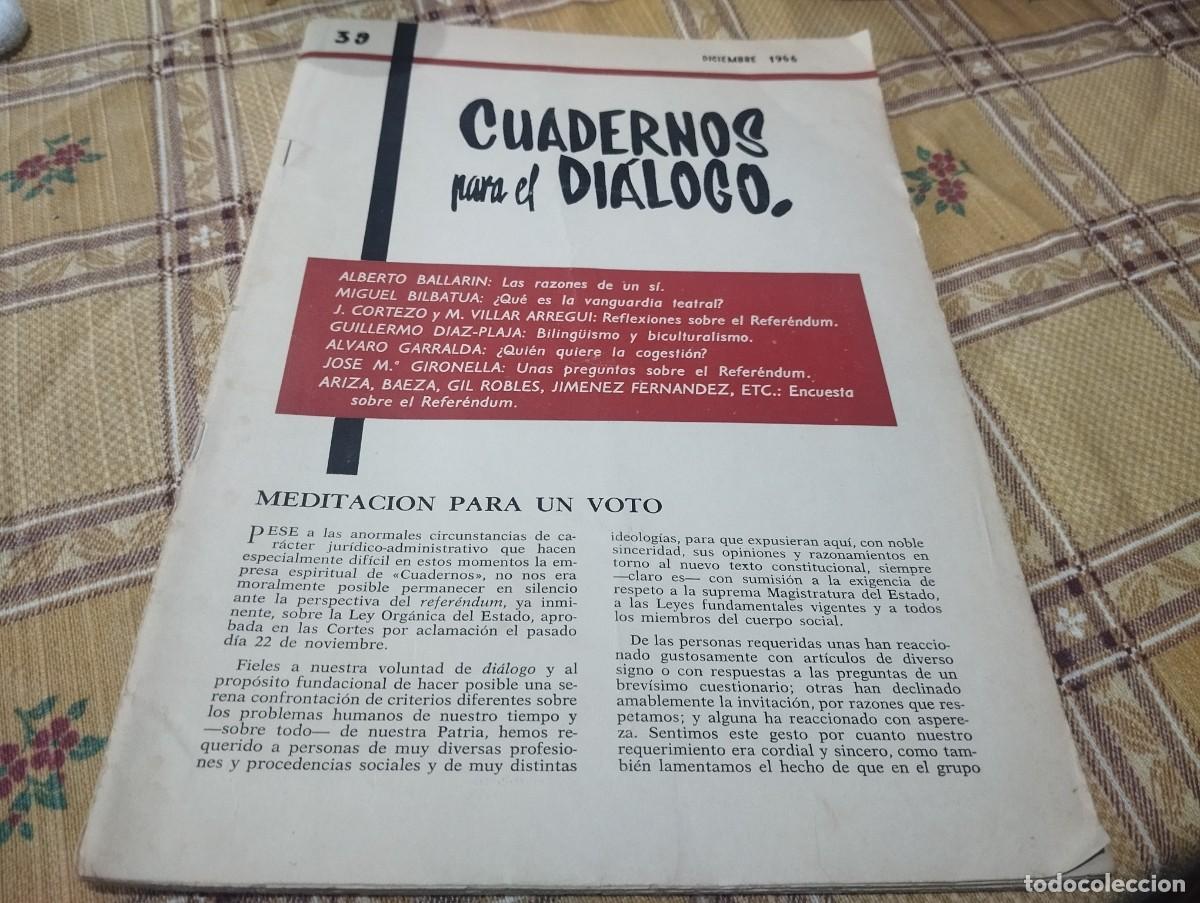 Coleccionismo de Revistas y Peri&oacute;dicos: CUADERNOS PARA EL DIALOGO. N&ordm; 39 1966.