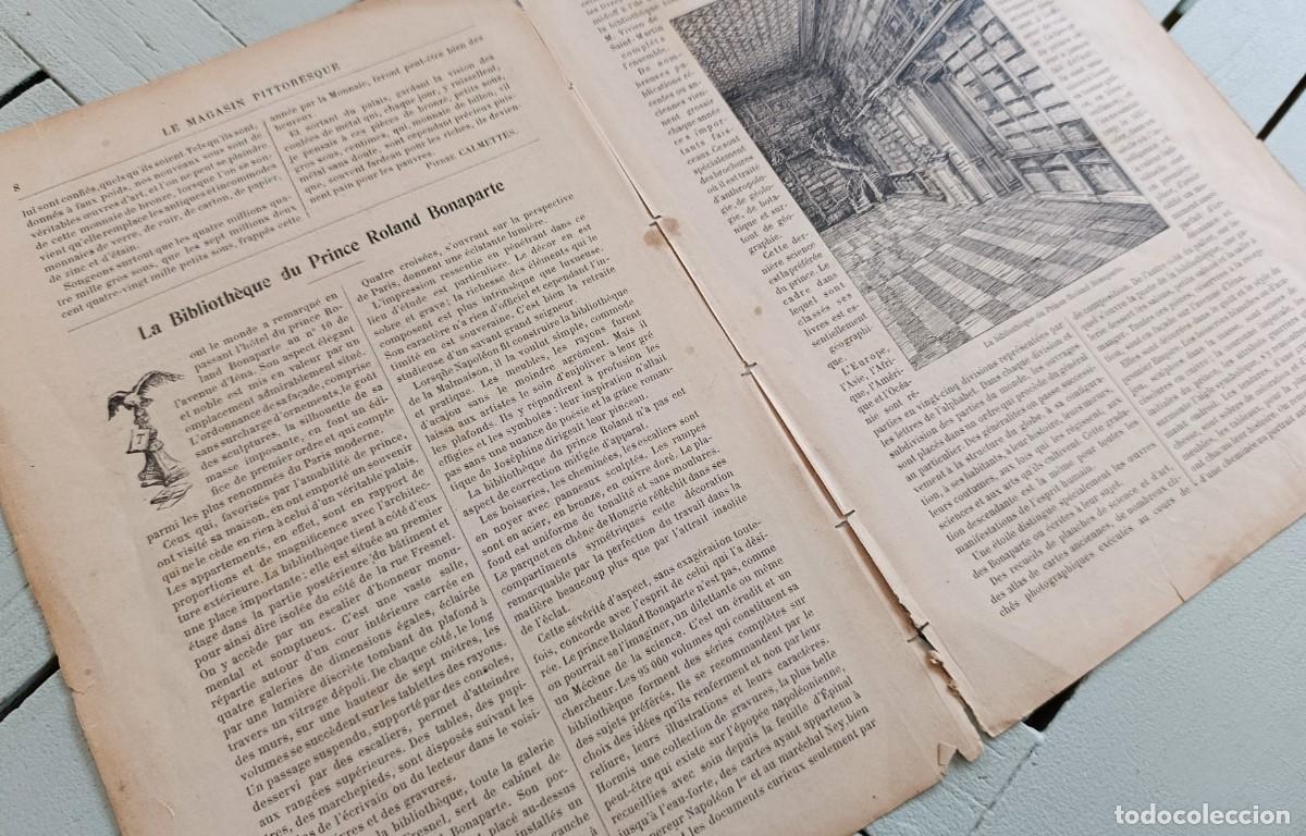Coleccionismo de Revistas y Peri&oacute;dicos: LA BIBLIOTH&Egrave;QUE DU PRINCE ROLAND BONAPARTE. ROBERT H&Eacute;NARD. LE MAGAZIN PITTORESQUE. PARIS, 1900.