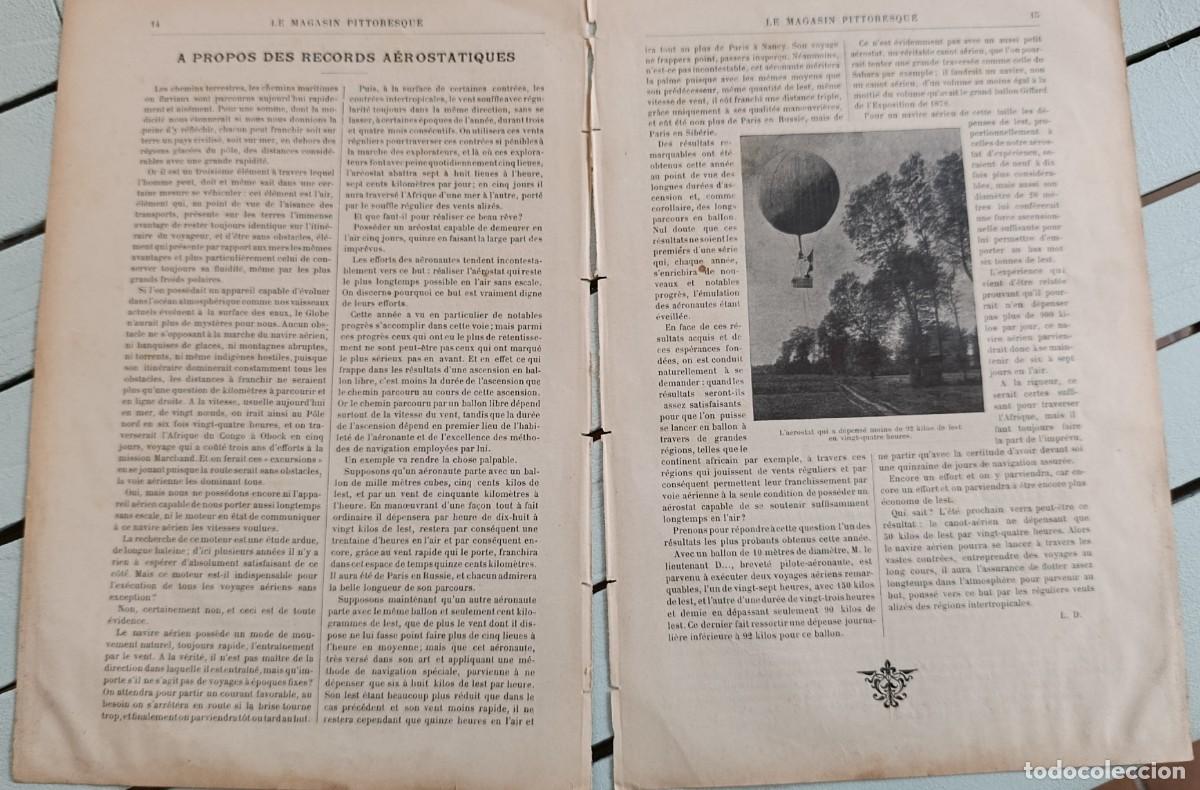 Coleccionismo de Revistas y Peri&oacute;dicos: A PROPOS DES RECORDS A&Eacute;ROSTATIQUES. L.D. LE MAGAZIN PITTORESQUE. PARIS, 1900.