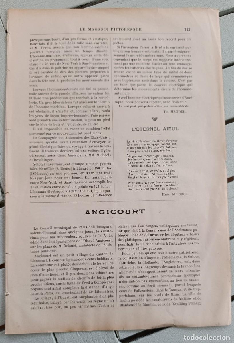 Coleccionismo de Revistas y Peri&oacute;dicos: ANGICOURT. ERNEST BEAUGHITTE. LE MAGAZIN PITTORESQUE. PARIS, 1900.