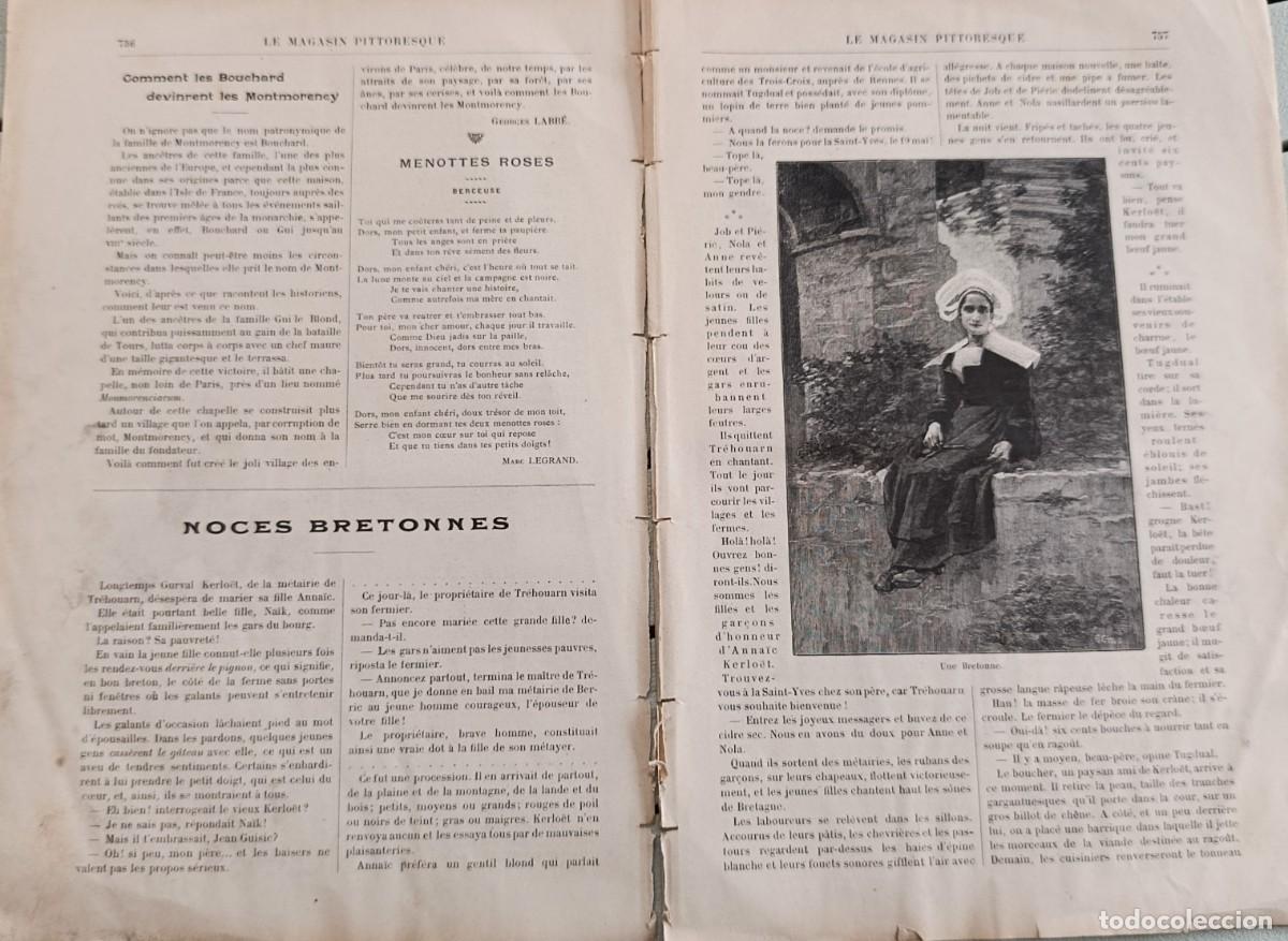 Coleccionismo de Revistas y Peri&oacute;dicos: NOCES BRETONNES. CHARLES G&Eacute;NIAUX. LE MAGAZIN PITTORESQUE. PARIS, 1900. BRETAGNE.