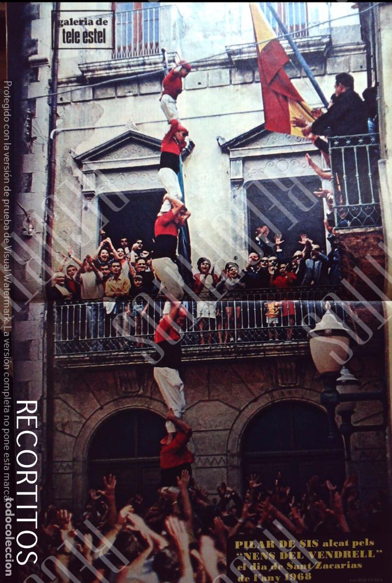 Coleccionismo de Revistas y Peri&oacute;dicos: CASTELIERS POSTER PILAR DE SIS NENS DE&Ntilde; VENDRELL SANT ZACARIAS 1968