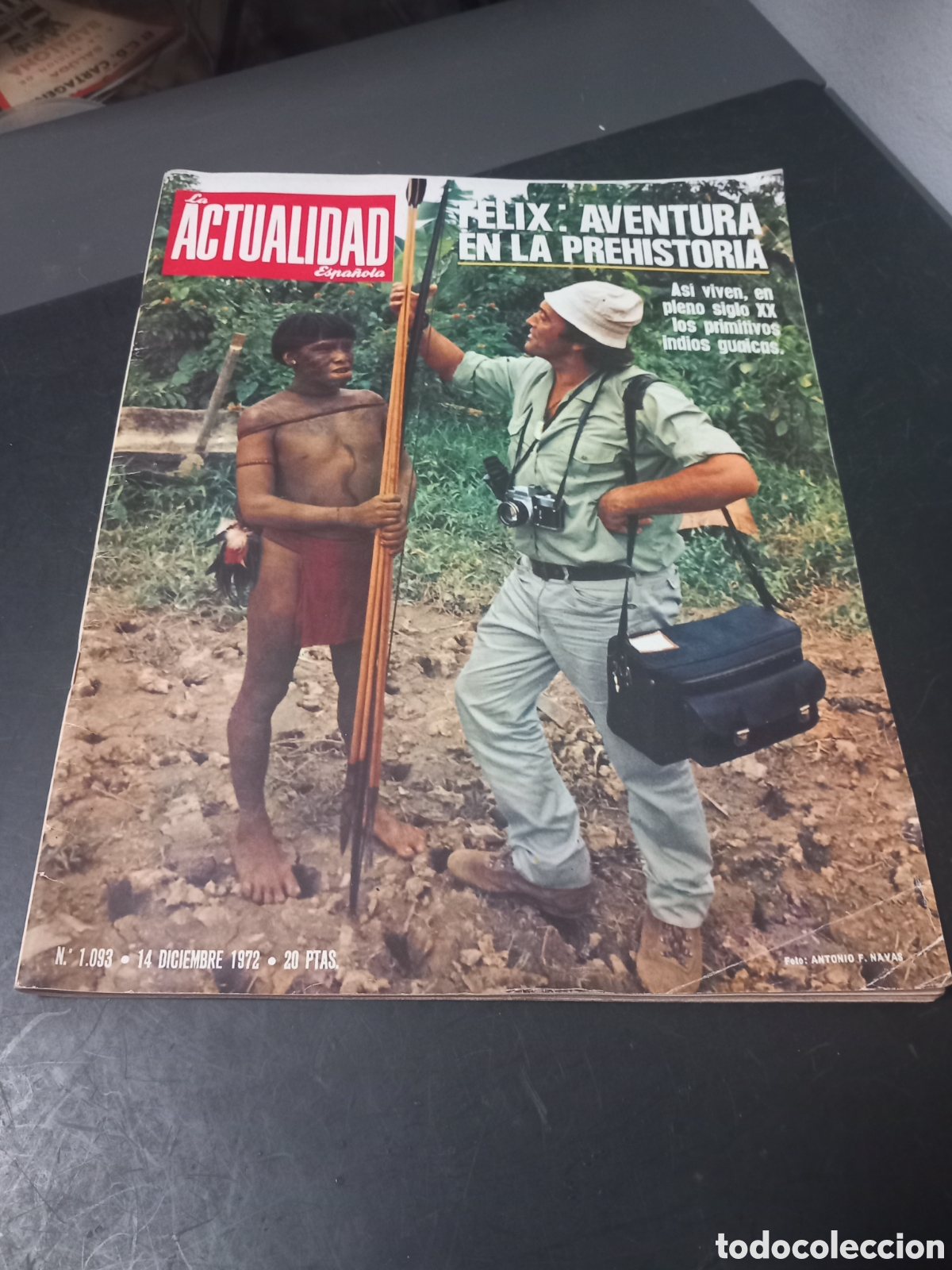 Coleccionismo de Revistas y Peri&oacute;dicos: FELIX RODR&Iacute;GUEZ DE LA FUENTE AVENTURA EN LA PREHISTORIA LA ACTUALIDAD ESPA&Ntilde;OLA A&Ntilde;O 1972 COMPLETA