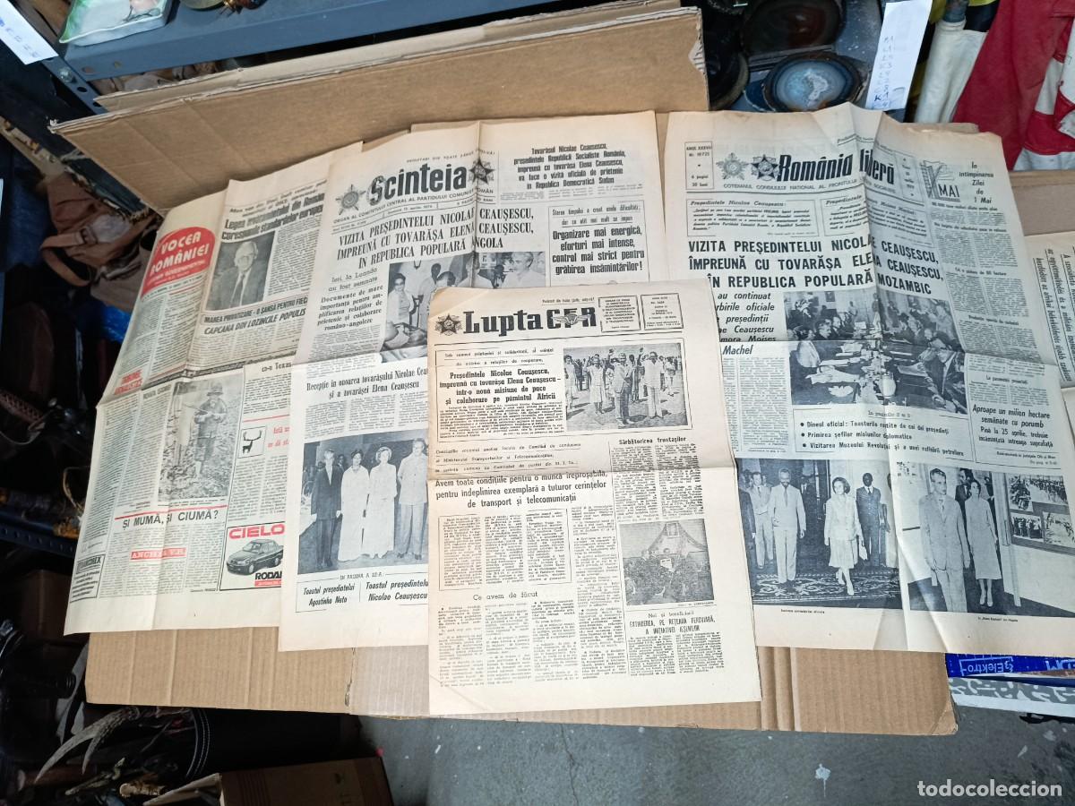Coleccionismo de revistas y peri&oacute;dicos: LOTE 4 ANTIGUOS DIARIOS COMUNISTAS DE RUMANIA, LIBERA VOCEA LUPTA SCINTEIA, 1979 1995, CEAUCESCU P21