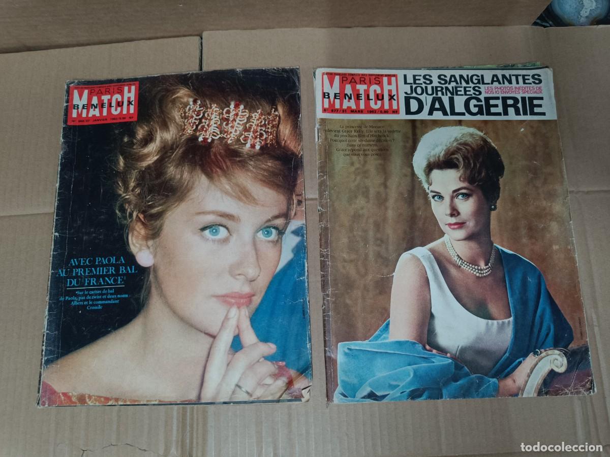 Coleccionismo de Revistas y Peri&oacute;dicos: LOTE DE 2 ANTIGUAS REVISTAS PARIS MATCH BENELUX, 1962, GRACE KELLY, PAOLA, ARGELIA, PERU -P20