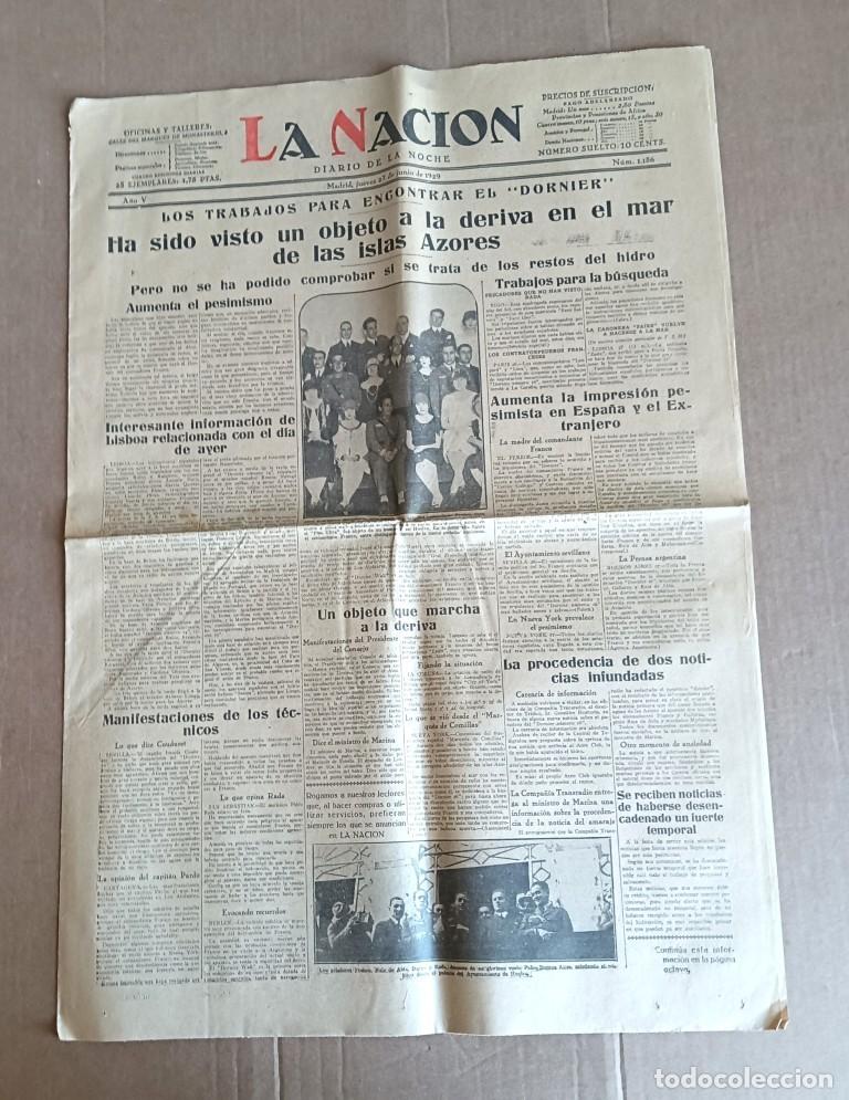 Collection Magazines and Newspapers: LA NACION diario de la noche - Madrid jueves 27 de junio de 1929 - A&ntilde;o V num 1156
