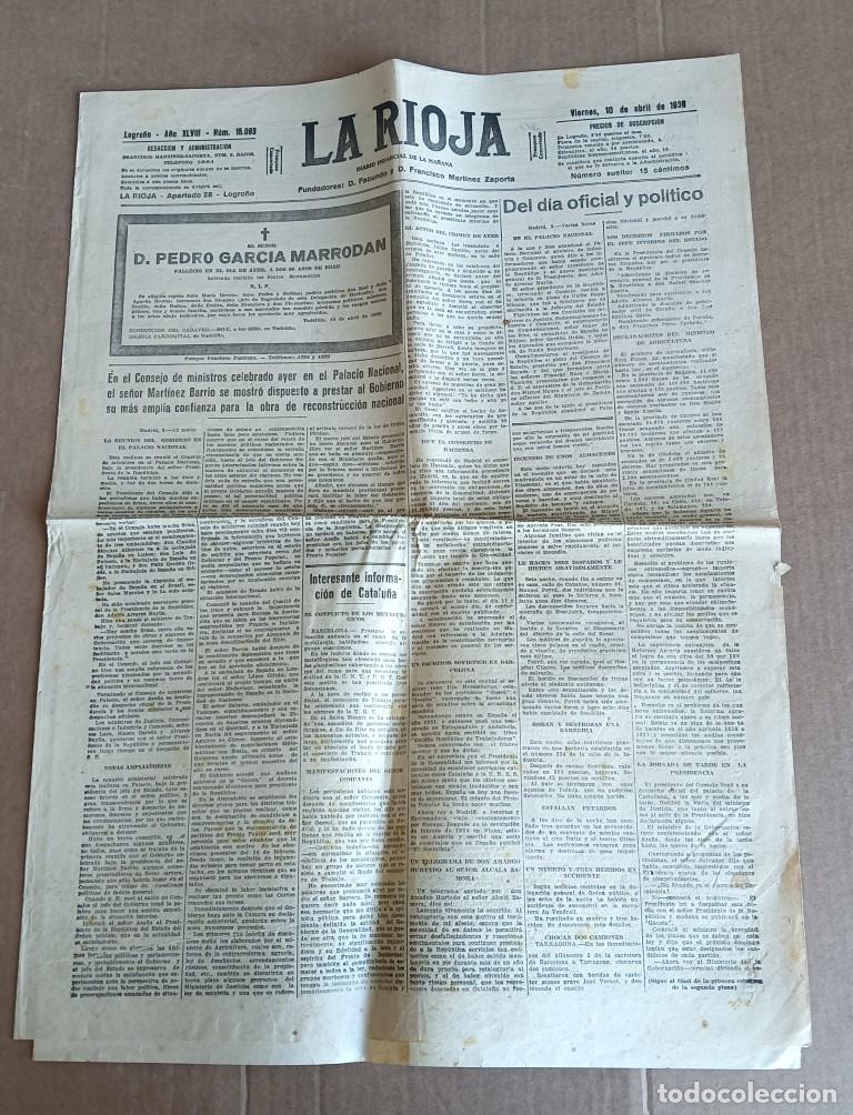 Coleccionismo de Revistas y Peri&oacute;dicos: LA RIOJA diario imparcial de la ma&ntilde;ana viernes 10 de abril de 1936 Logro&ntilde;o a&ntilde;o XLVIII num 15093 56