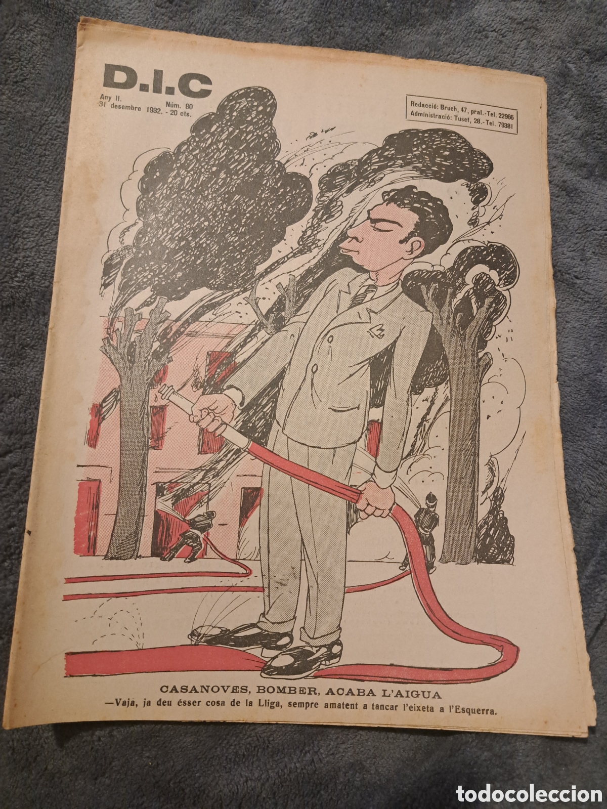 Collection Magazines and Newspapers: REVISTA D.I.C.(Defensa Interesos Catalans)- N&deg;80, 31 desembre 1932. DIF&Iacute;CIL!!!