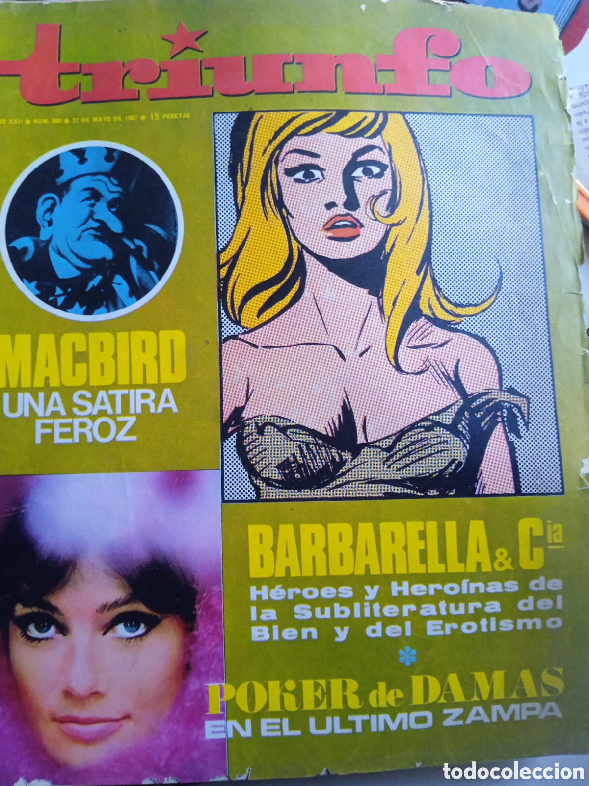 Coleccionismo de Revistas y Peri&oacute;dicos: Revista Triunfo 27/05/1967 Barbarella Macbird Oteiza