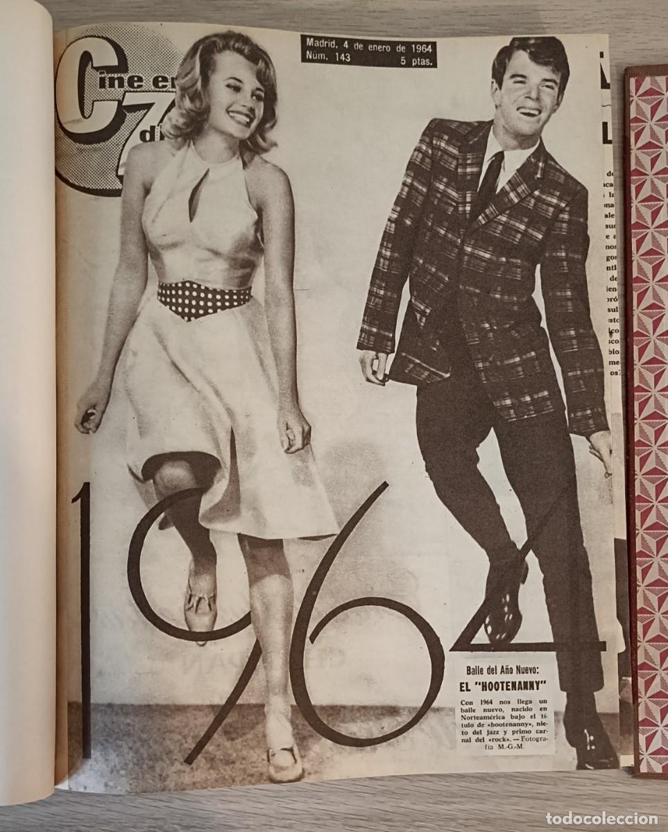 Coleccionismo de Revistas y Peri&oacute;dicos: Revista CINE EN 7 DIAS, A&ntilde;o 1964 Completo en 2 Tomos, N&uacute;meros 143 a 194