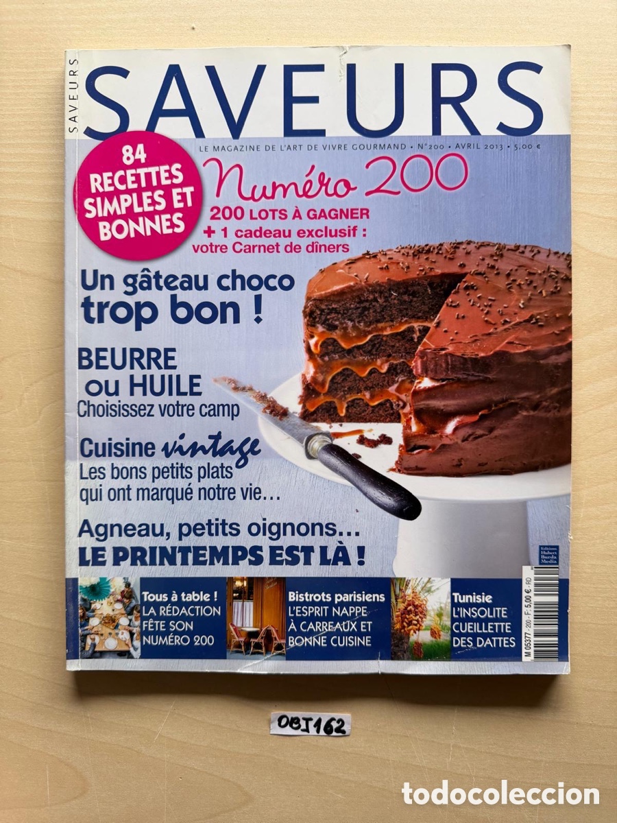 Coleccionismo de revistas y peri&oacute;dicos: Saveurs revista de comida - Foto 1