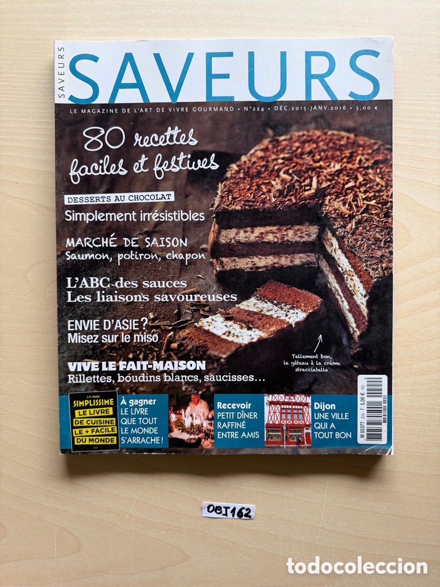 Coleccionismo de revistas y peri&oacute;dicos: Saveurs revista de comida - Foto 1