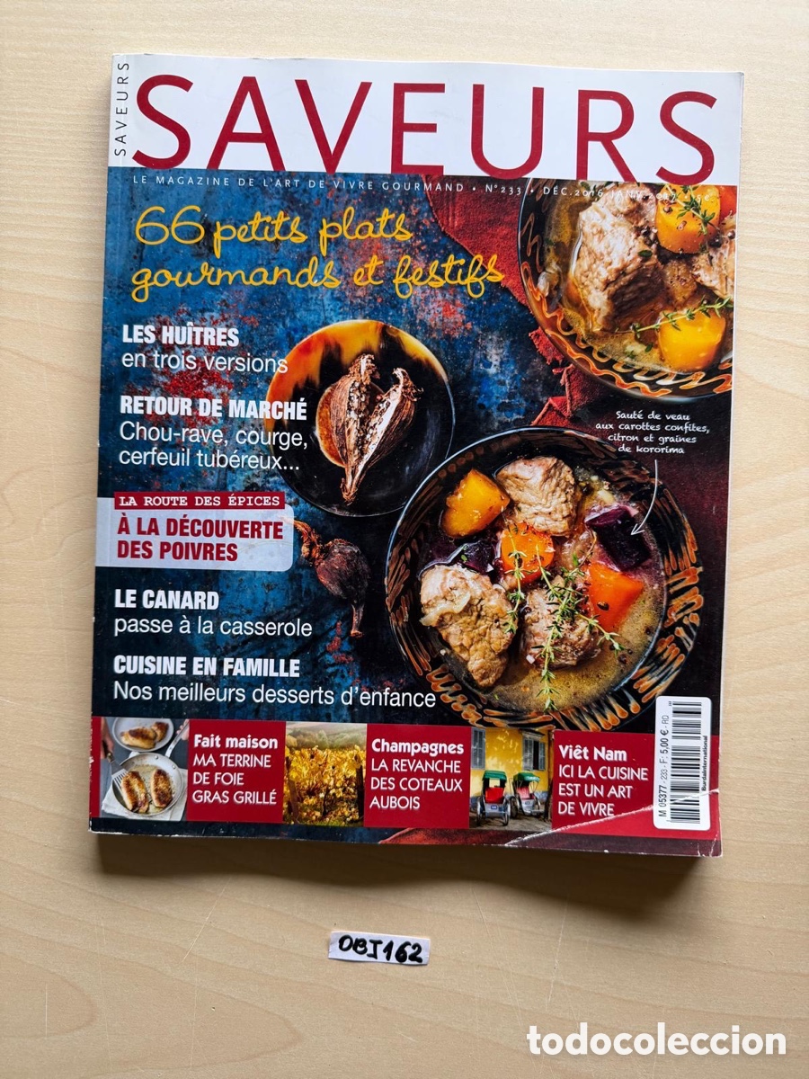 Coleccionismo de revistas y peri&oacute;dicos: Saveurs revista de comida - Foto 1