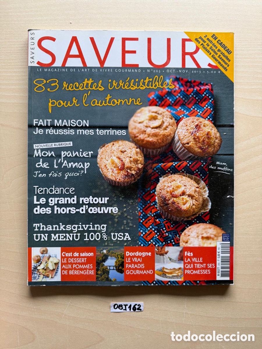 Coleccionismo de revistas y peri&oacute;dicos: Saveurs revista de comida - Foto 1