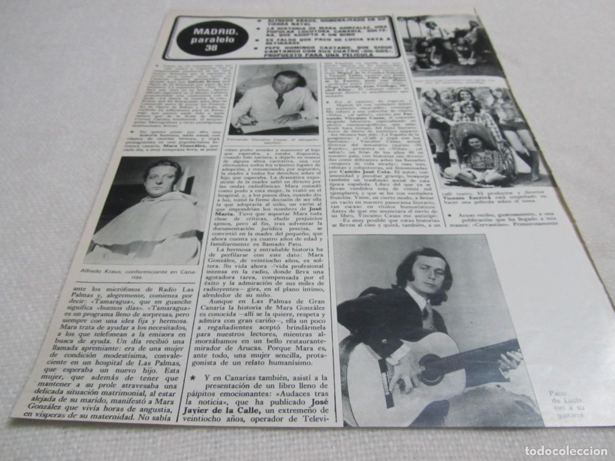 Coleccionismo de Revistas y Peri&oacute;dicos: PACO DE LUCIA,PEPE DOMINGO CASTA&Ntilde;O RECORTE DE PRENSA