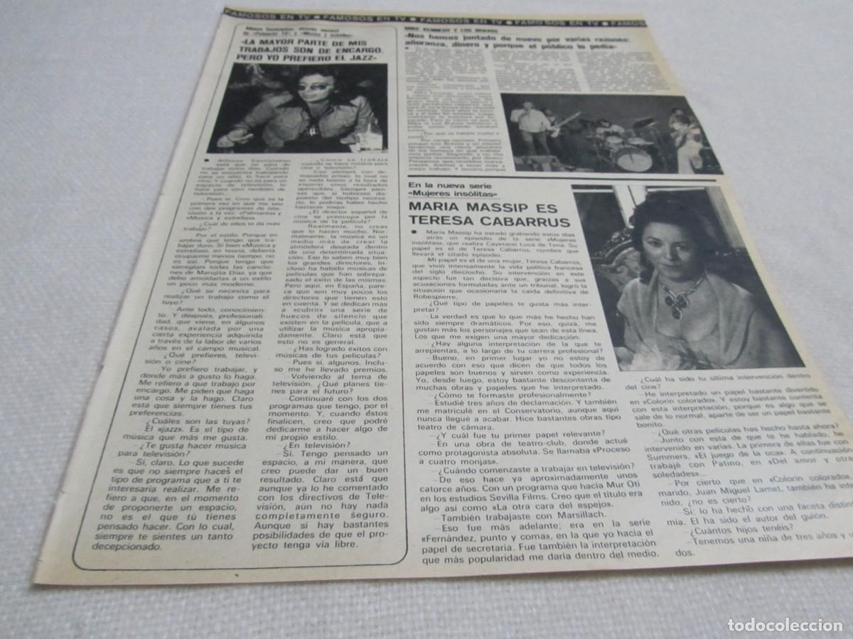 Coleccionismo de Revistas y Peri&oacute;dicos: ALFONSO SANTISTEBAN,MIKE KENNEDY,LOS BRAVOS,MARIA MASSIP,CHICHO IBA&Ntilde;EZ SERRADOR, RECORTE DE PRENSA
