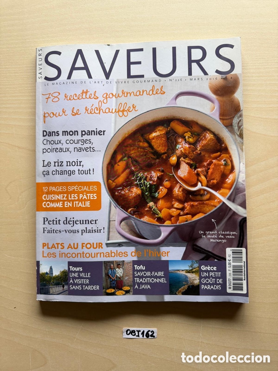 Coleccionismo de revistas y peri&oacute;dicos: Saveurs revista de comida - Foto 1