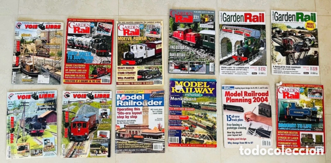 Coleccionismo de Revistas y Peri&oacute;dicos: Lote 12 Revistas Modelismo Ferrovi&aacute;rio (Garden Rail, Voie Libre, Model Railroader)