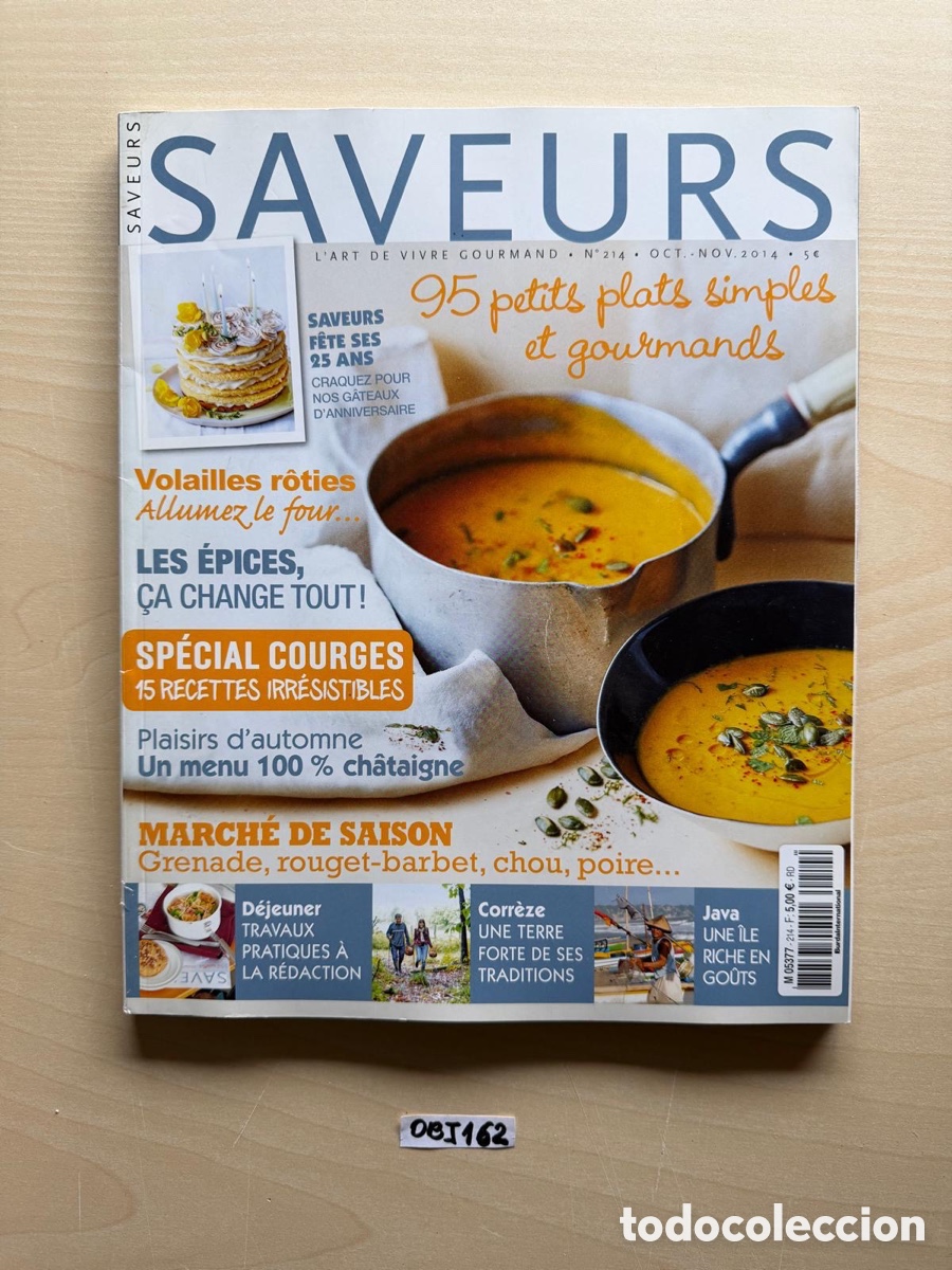 Coleccionismo de revistas y peri&oacute;dicos: Saveurs revista de comida - Foto 1