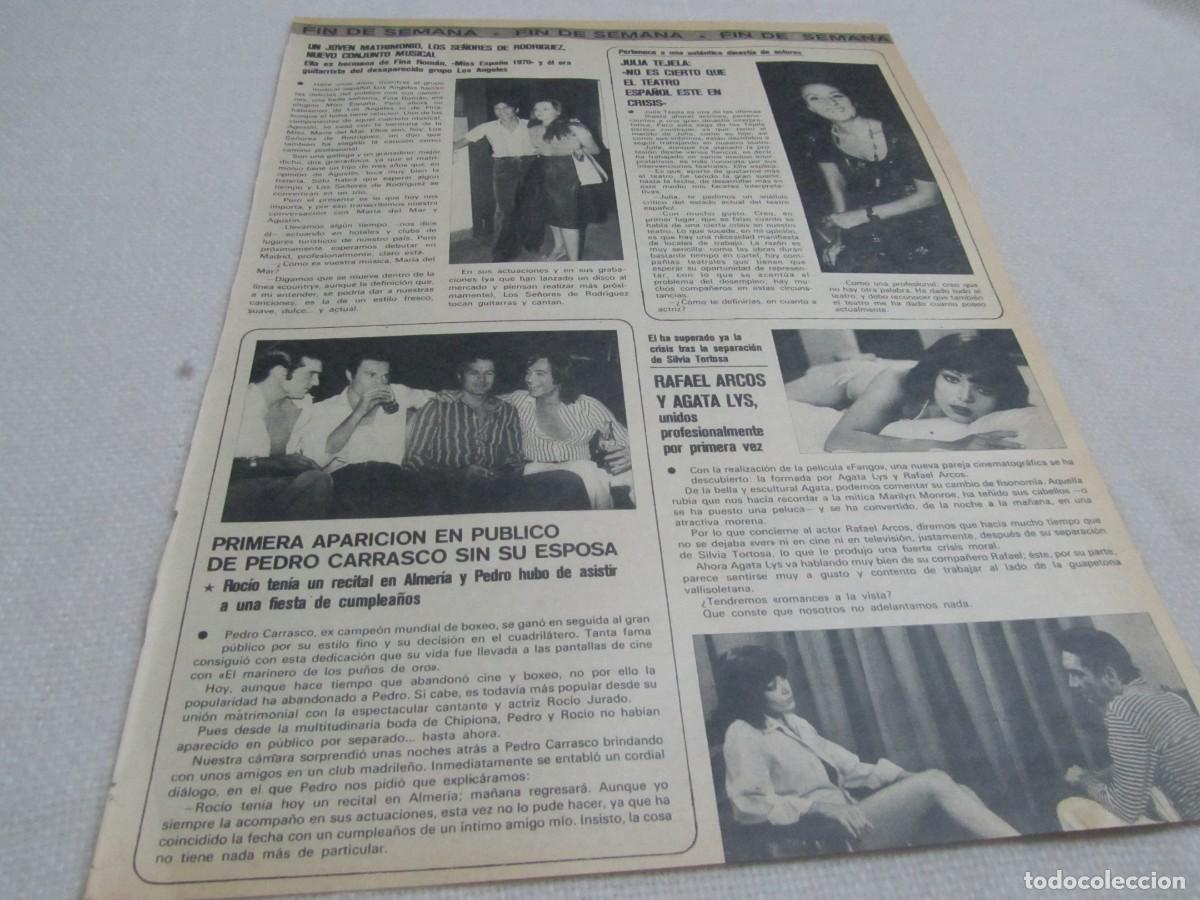 Collezionismo di Riviste e Giornali: LOS ANGELES,LOS SE&Ntilde;ORES DE RODRIGUEZ,JULIA TEJELA,AGATA LYS,PEDRO CARRASCO,RECORTE DE PRENSA