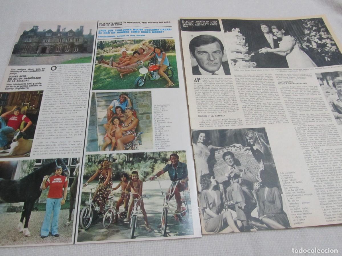 Coleccionismo de Revistas y Peri&oacute;dicos: ROGER MOORE,OLIVER REED, RECORTE DE PRENSA
