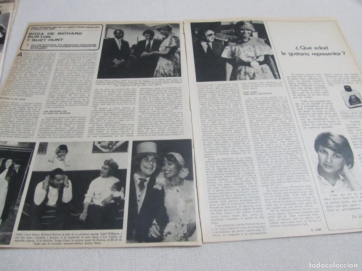 Coleccionismo de Revistas y Peri&oacute;dicos: RICHARD BURTON,SUZY HUNT,DEMIS ROUSSOS, RECORTE DE PRENSA