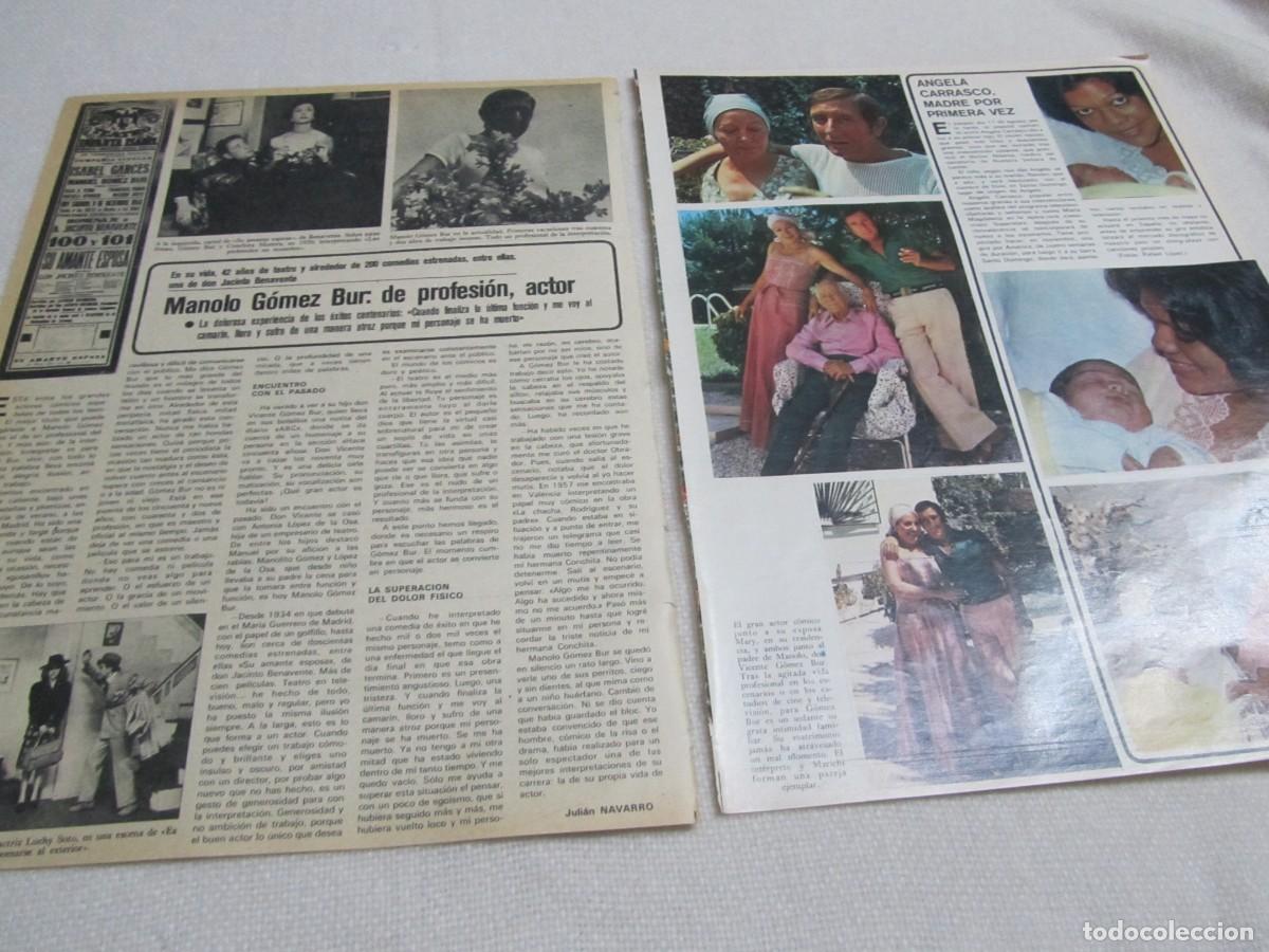Coleccionismo de Revistas y Peri&oacute;dicos: MANOLO GOMEZ BUR,ANGELA CARRASCO, RECORTE DE PRENSA