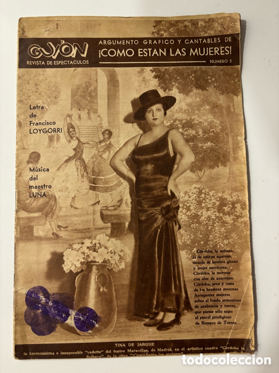 Coleccionismo de Revistas y Peri&oacute;dicos: Revista de espect&aacute;culos Guion como est&aacute;n las mujeres tina de jarque Pilar Escuer 11