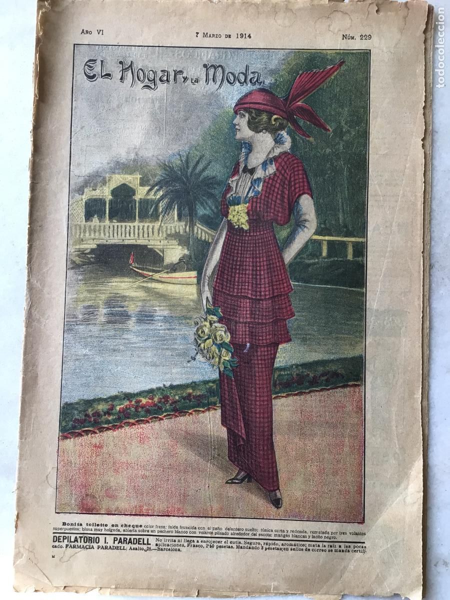Collezionismo di Riviste e Giornali: ANTIGUA REVISTA EL HOGAR Y LA MODA - MARZO 1914- MODA, ILUSTRACIONES Y PUBLICIDAD DE EPOCA