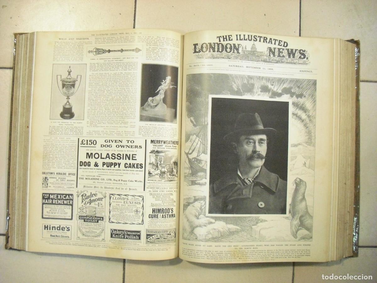 Sammeln von Zeitschriften und Zeitungen: THE ILLUSTRATED LONDON NEWS . N. 3663 AL 3688 , JULY/ DECEMBER 1909 41X30X6 CM. INGLES