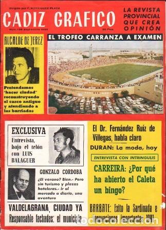Sammeln von Zeitschriften und Zeitungen: REVISTA CADIZ GRAFICO N&ordm; 136 - SEPTIEMBRE 1980 EL TROFEO CARRANZA A EXAMEN - A-CA-4333