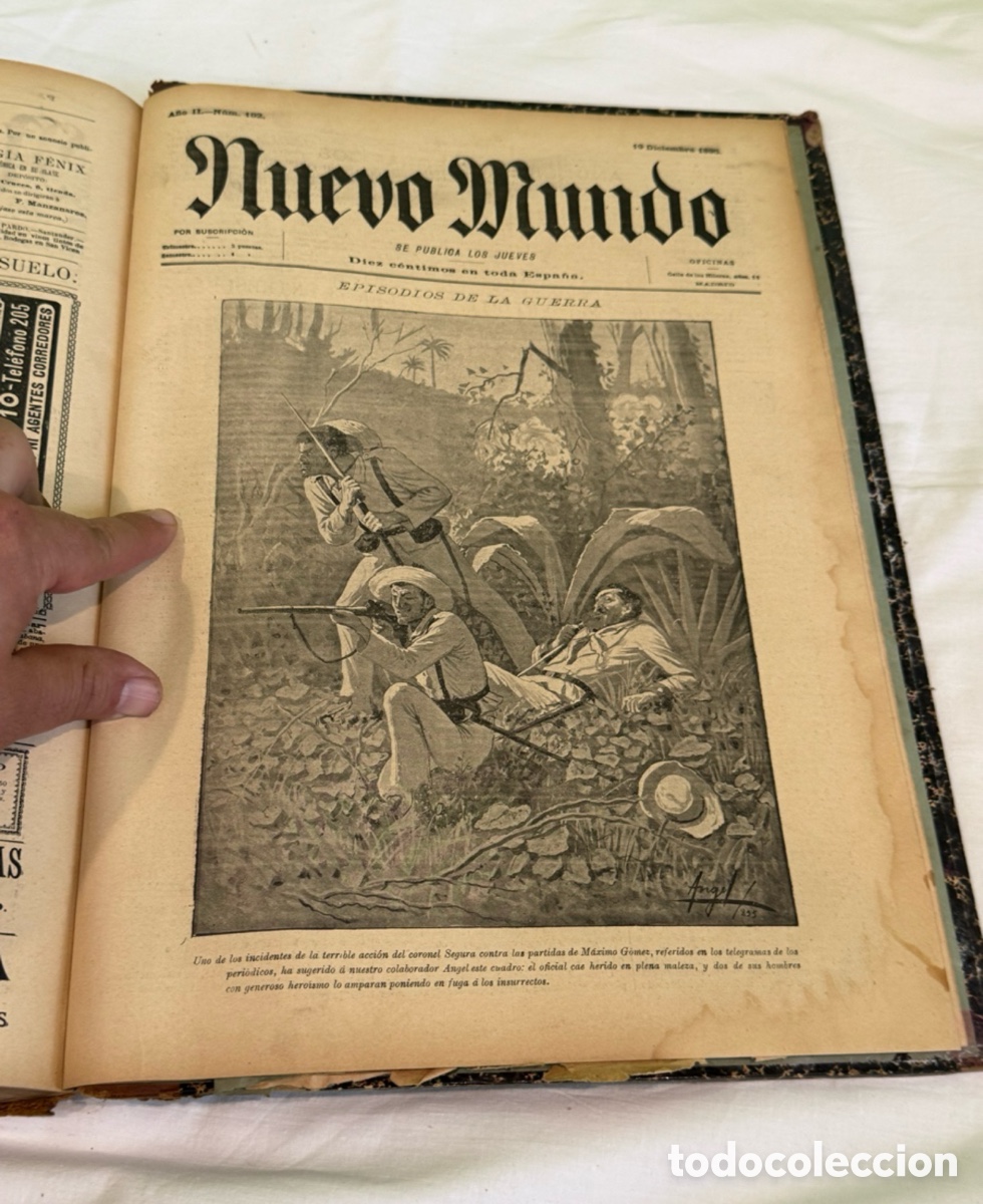 Colecionismo de Revistas e Jornais: Revista Nuevo Mundo 1895 colecci&oacute;n completa enero diciembre encuadernada ilustrada.