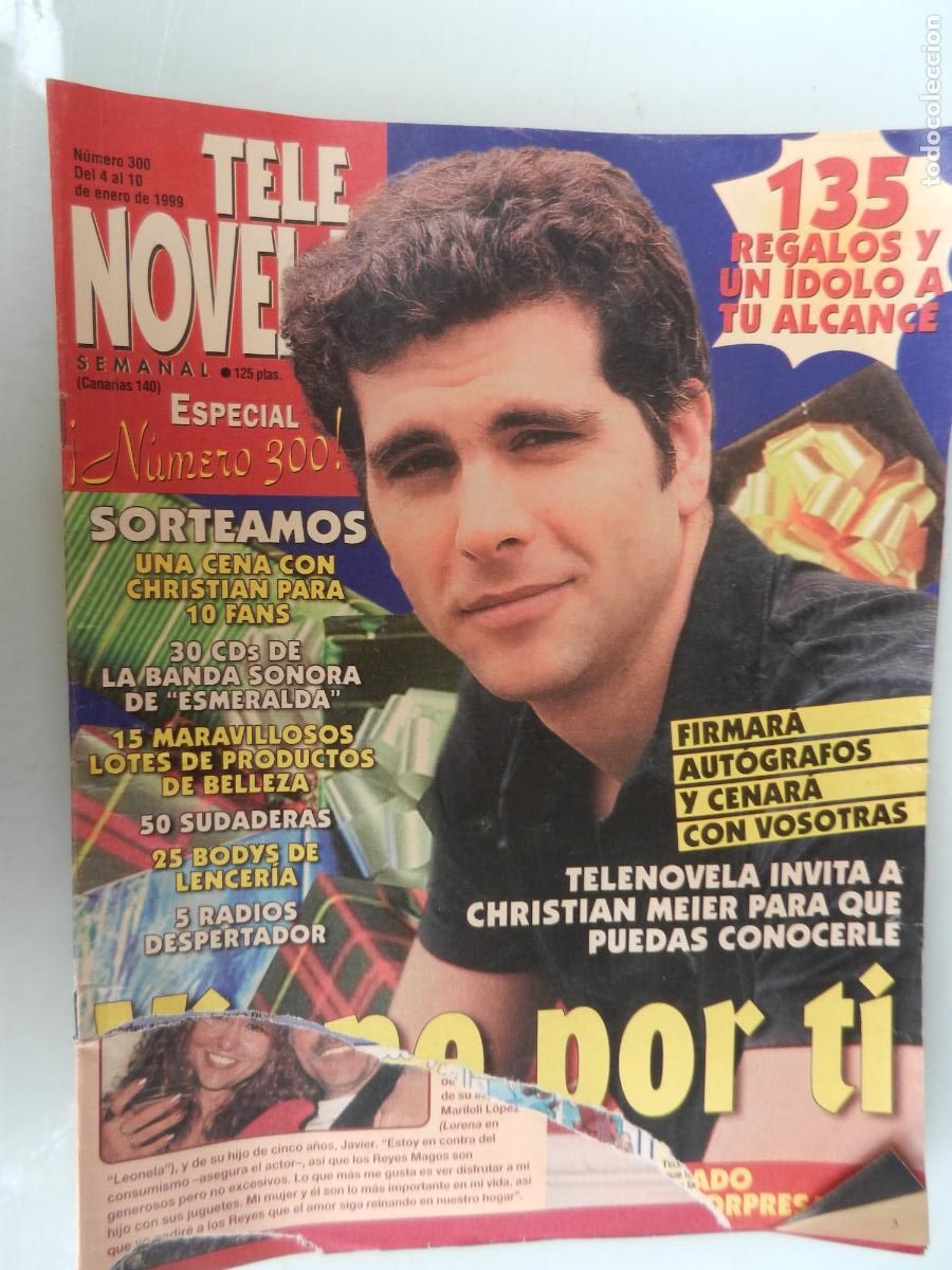 Coleccionismo de Revistas y Peri&oacute;dicos: TELE NOVELA SEMANAL N&ordm; 300 - 01-1999 - EL CORAZON DE LA TELE -ESPECIAL NUMERO 300