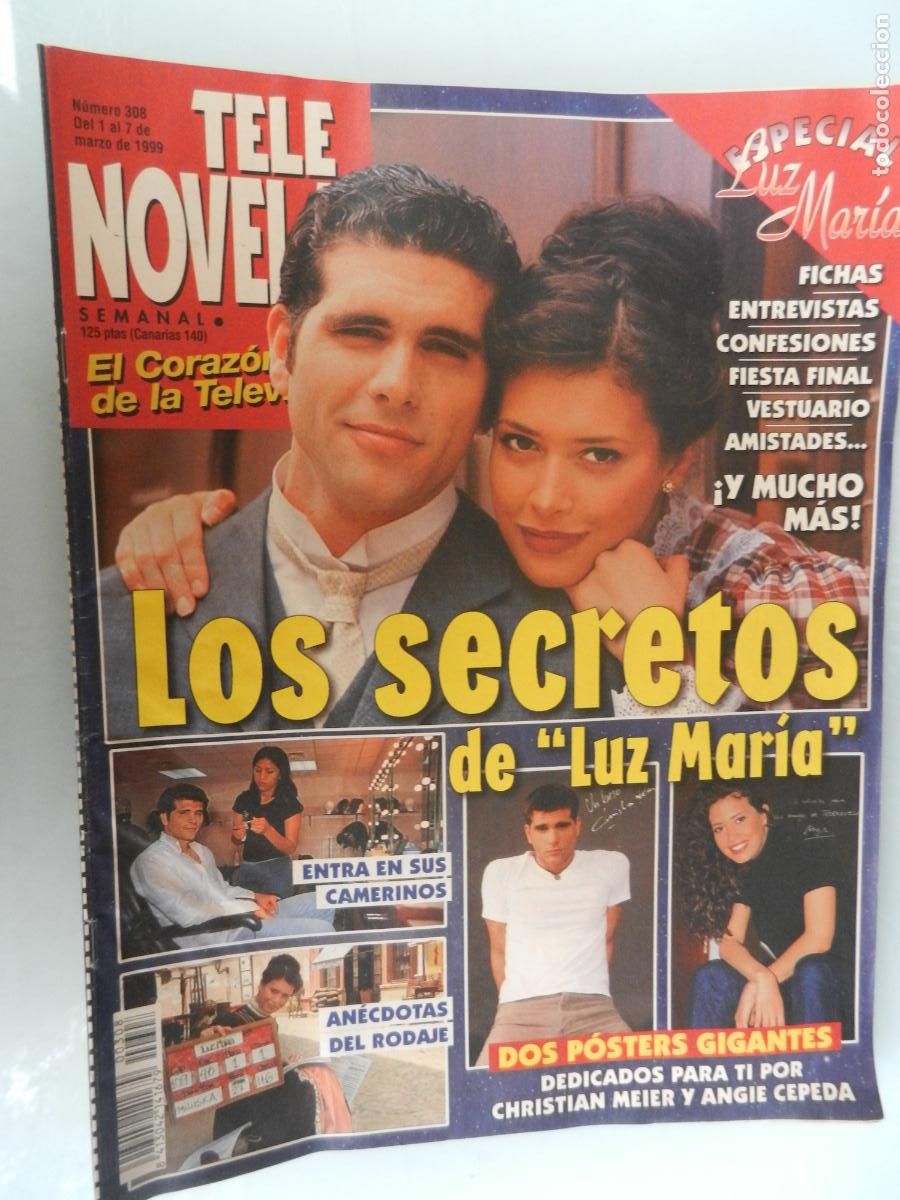 Coleccionismo de Revistas y Peri&oacute;dicos: TELE NOVELA SEMANAL N&ordm; 308 - 03-1999 - EL CORAZON DE LA TELE - LOS SECRETOS DE LUZ MARIA