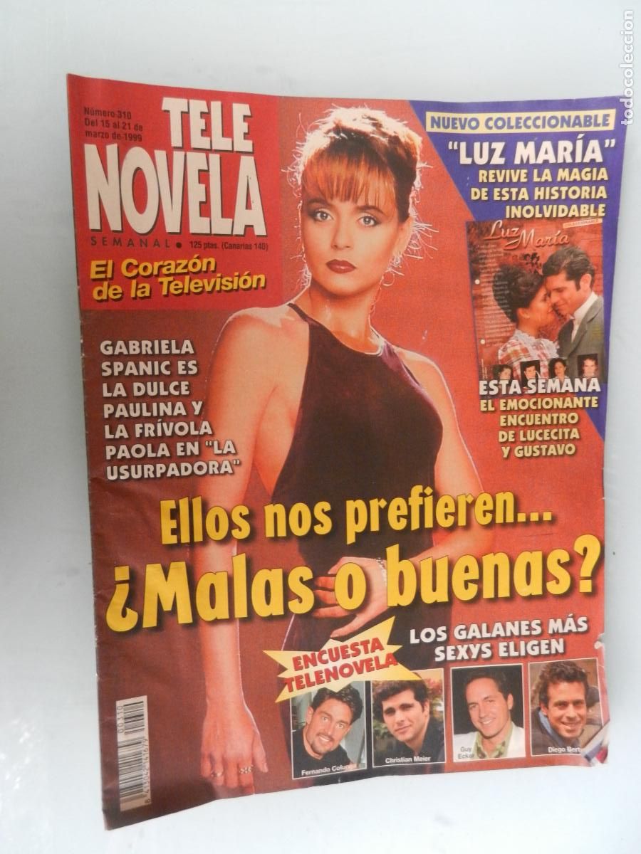 Coleccionismo de Revistas y Peri&oacute;dicos: TELE NOVELA SEMANAL N&ordm; 310 - 03-1999 - EL CORAZON DE LA TELE -ELLOS NOS PREFIEREN ..&iquest;MALAS O BUENAS?